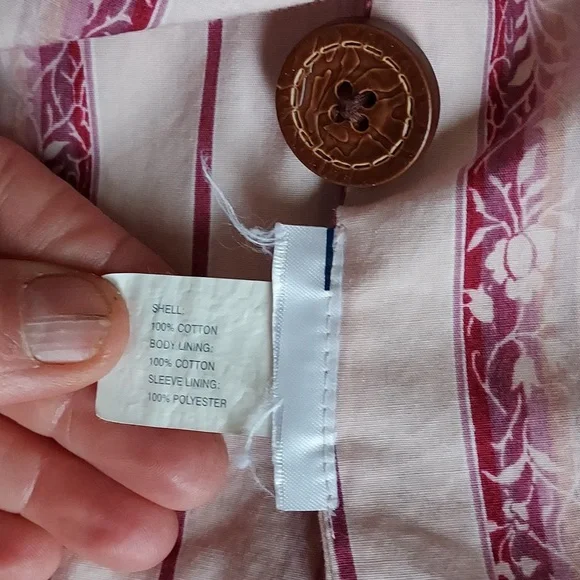 GAP Khaki Button Closure multi Pocket Utility Jacket Structured Shoulders Sz 10 - Picture 9 of 9